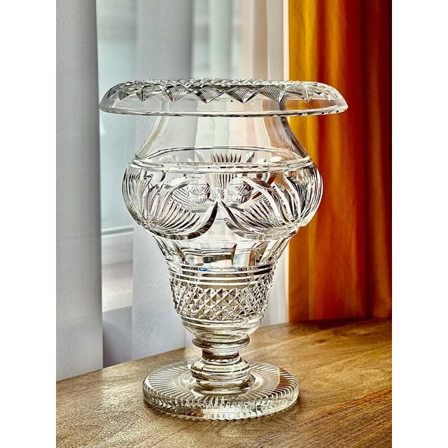 Anglo-Irish Cut Crystal Pedestal Bowl For Sale - Image 10 of 10