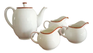 Mod. 1382 Coffee Set by Hermann Gretsch for Arzberg, 1940s, Set of 4