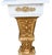 A striking and exceptionally elegant pair of tall decorative urns, crafted in white marble and richly mounted with finely...