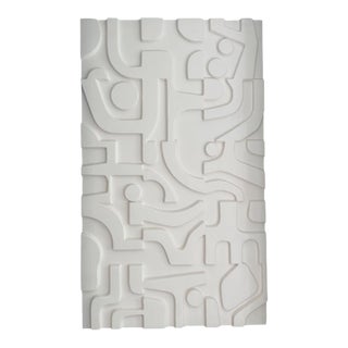 White Concrete I Fira Diptych For Sale