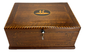 Biedermeier Box in Walnut on Oak, South Germany, 1850