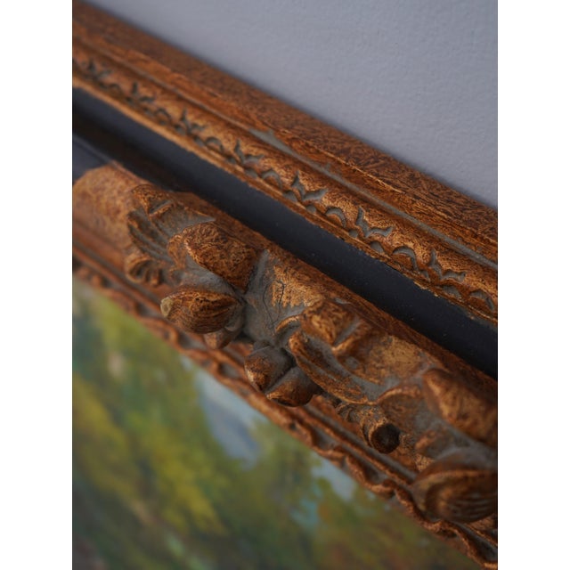 Traditional Horse Girl & Dog Hand Painted Oil on Canvas For Sale - Image 3 of 12