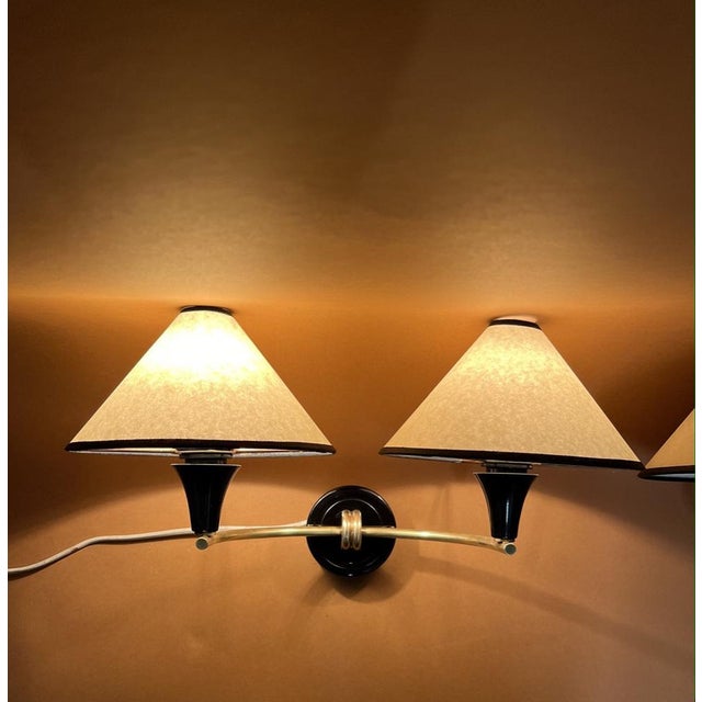 Wall Lamps from Arlus, France, 1950s, Set of 2 For Sale - Image 6 of 14