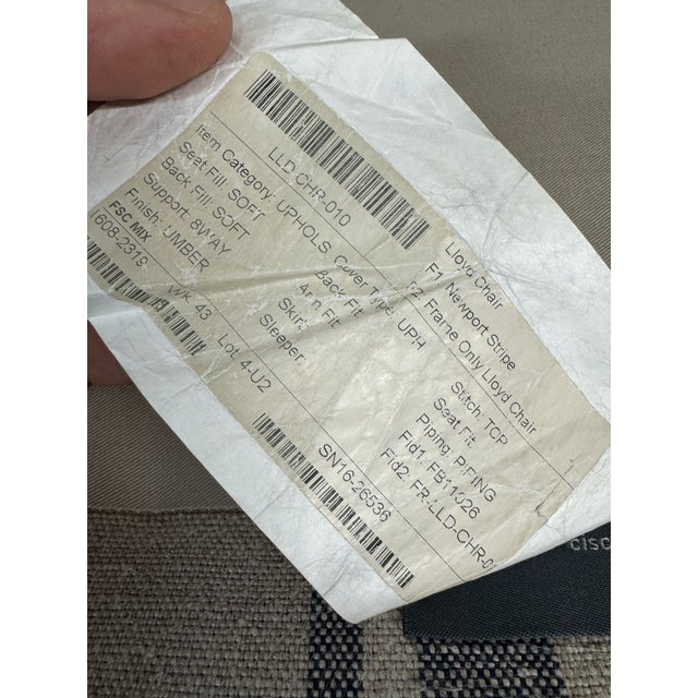 Cisco Brothers Lloyd Striped Arm Chair For Sale In San Francisco - Image 6 of 12