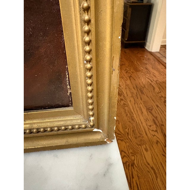 Charcoal 19th‑Century Framed Oil Portrait of a Gentleman Holding Document — Antique Victorian Painting For Sale - Image 8 of 12