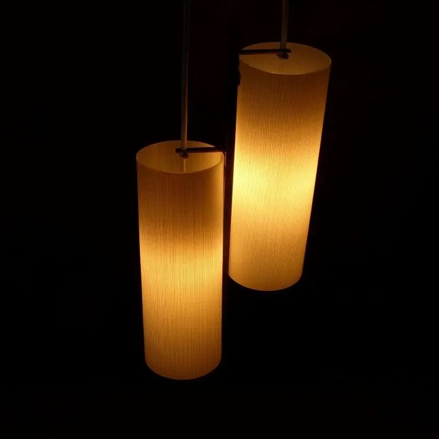 Metal Scandinavian Ceiling Lamp in Brass and Opal Glass, 1950s For Sale - Image 7 of 18