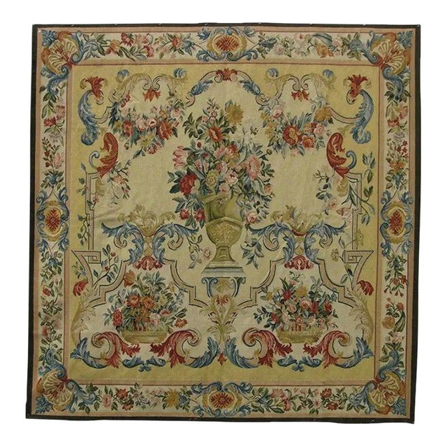 Vintage Colorful Floral Tapestry For Sale