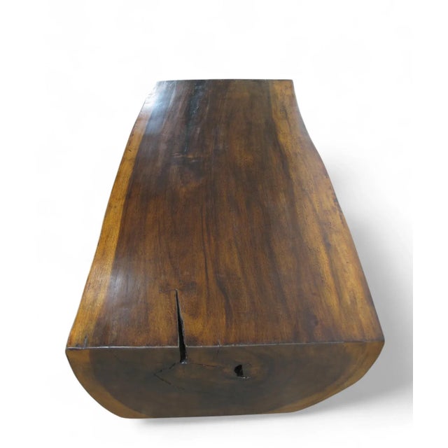 Single Slab Water Fall Living Edge Coffee Table For Sale In Greensboro - Image 6 of 10