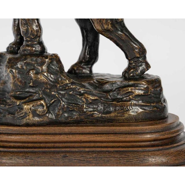 Bronze Sculpture of Elephant by E. Bernard. For Sale - Image 8 of 9