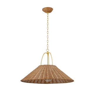 Mitzi Zoe Feldman Davida Rattan Pendant, Large For Sale