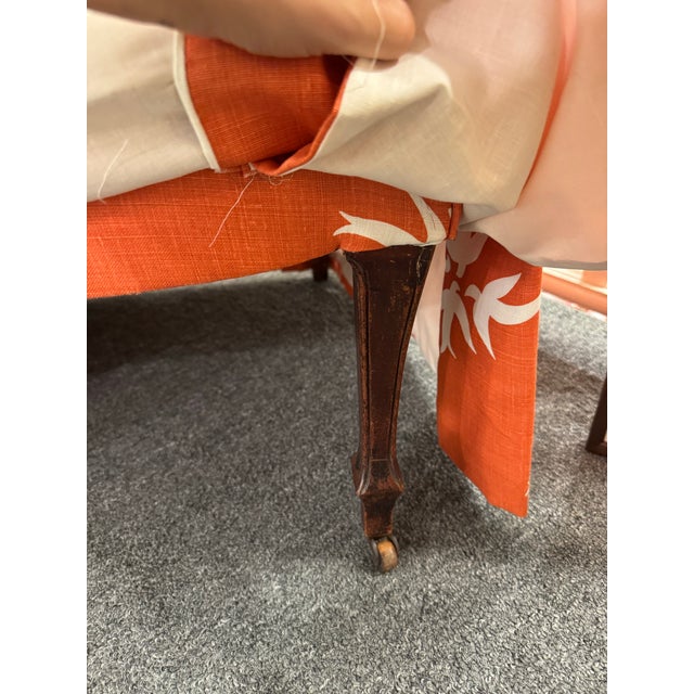 Contemporary Vintage Designer Fabric Club Chair For Sale - Image 3 of 7