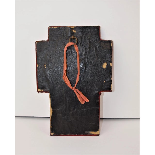 Antique Mid 19th Century French Marble and Cloisonne Hanging Holy Water Font For Sale - Image 4 of 5