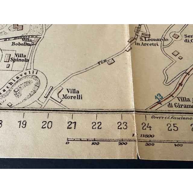 1930s Vintage Map of Florence Italy For Sale - Image 9 of 12
