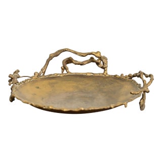 Tiffany Studios Style Antique Arts & Crafts Bronze Centerpiece Dish or Catchall For Sale