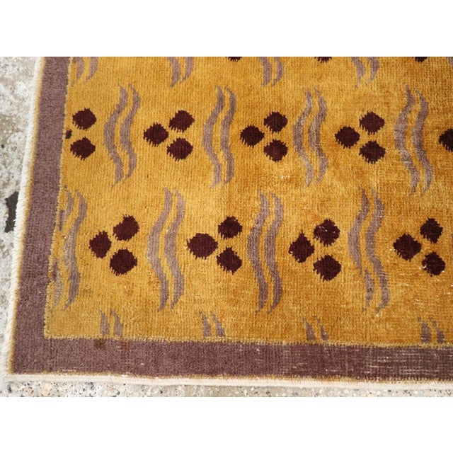 Mid 20th Century Galerie Shabab Collection Mid-20th Century Turkish Anatolian Deco Throw Rug For Sale - Image 5 of 8