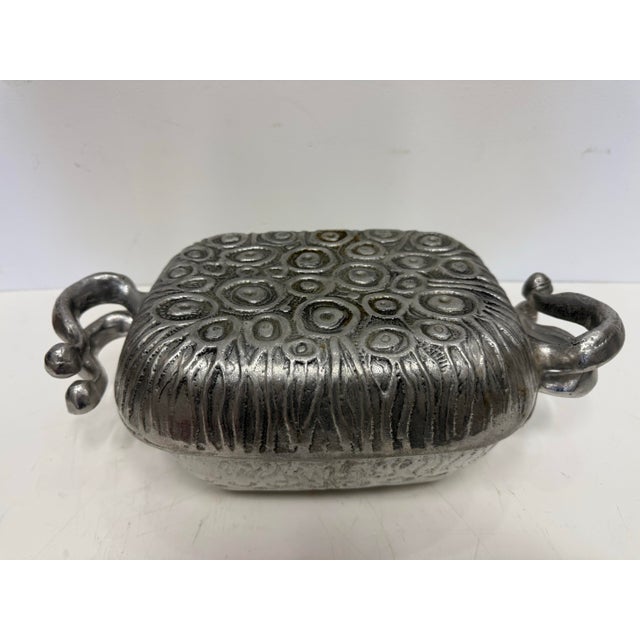 Vintage Mid-Century Modern Donald Drumm Aluminum Covered Casserole Dish For Sale In Miami - Image 6 of 10