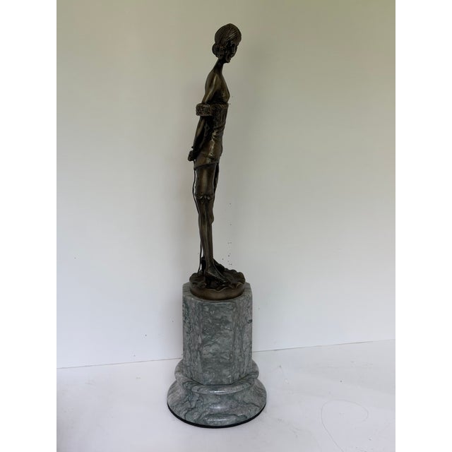After Bruno Zach “The Riding Crop” Art Deco Patinated Bronze Sculpture on Marble For Sale - Image 12 of 12