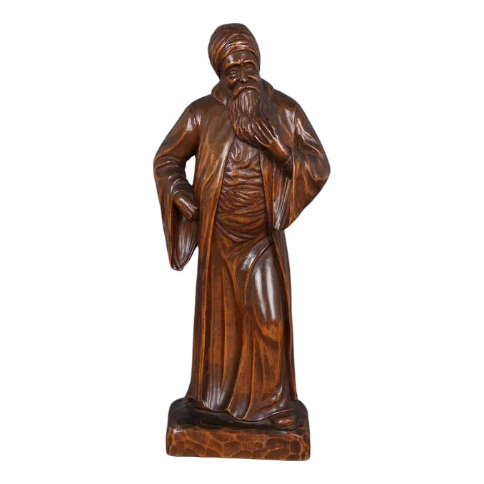 Religious Wood Figure by Parno, 1946 | Chairish