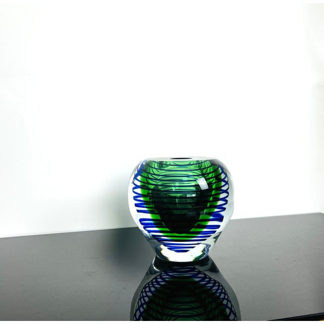 1970s Spiral Art Glass Model 7713/15 Vase by Stanislav Libenský for Škrdlovice, Czechoslovakia, 1977 For Sale - Image 5 of 7