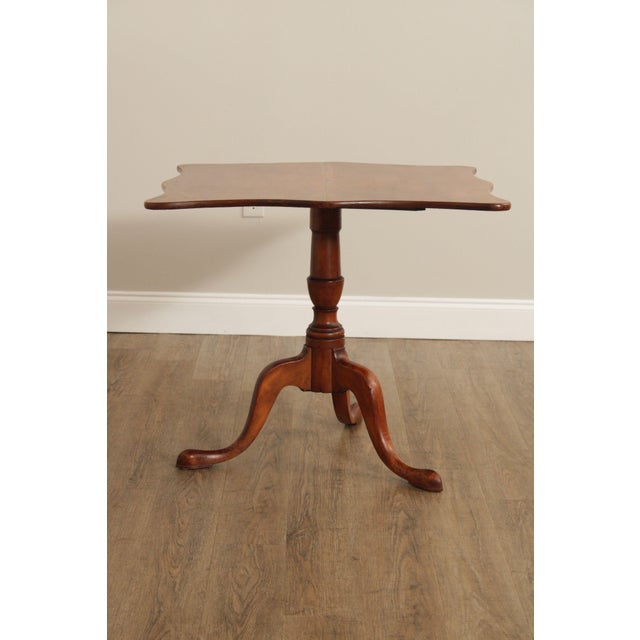 Antique Early American Cherry Tilt Top Tea Table For Sale - Image 10 of 13