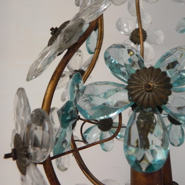 Pendant Lamp in Blue and Clear Crystal, 1930s For Sale - Image 13 of 18
