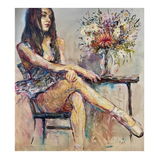 Artist Liubou Sas “Flowers for the Prima” Original Modern Art For Sale