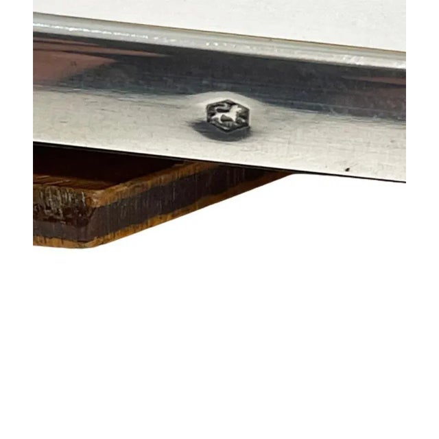 1930s Dutch Rectangular Silver Picture Frames, Set of 2 For Sale - Image 5 of 9