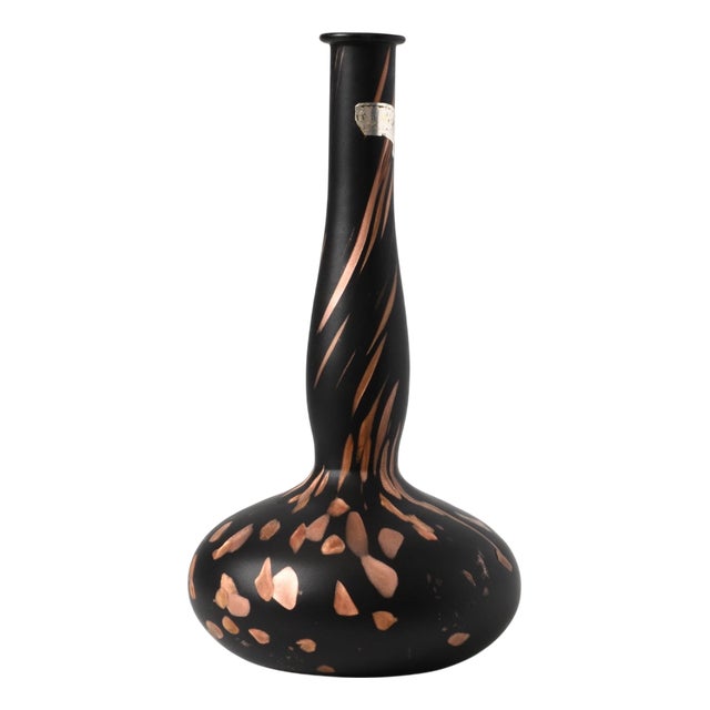 Mid-Century Italian Aventurine Glass Vase or Bottle, 1960s For Sale