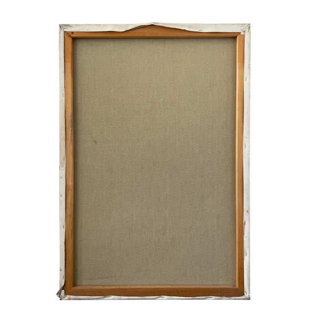 20th Century Oil on Canvas Painting Depicting a Shepherd Boy With a Sheep For Sale - Image 11 of 11