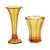 Beautiful amber-colored Art Deco vases; the largest is the Américain vase from the Luxval collection from 1935, by Val...