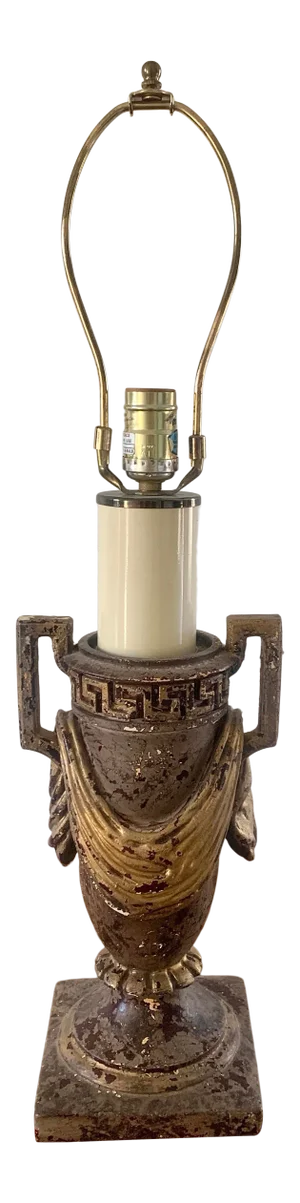 Neoclassical Urn Form Greek Key Table Lamp
