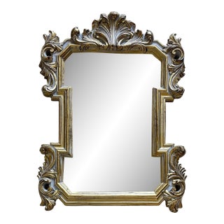 Vintage Mirror Rococo Gilded Gold Wood 24x17” Ornate Baroque Style For Sale