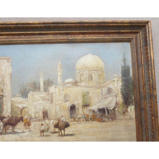 Diehl (born London, 1870-1929, New England), Orientalist market scene, dated 1911. A very popular painter of sea, dunes,...