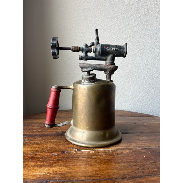 Vintage Turner Brass Blow Torch For Sale - Image 4 of 8