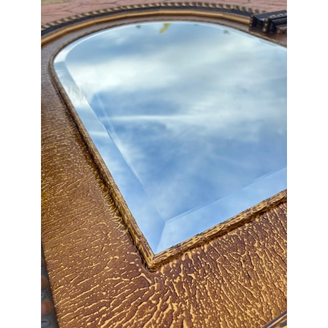 Gold Late 20th Century Wall Mirror Neoclassical Style For Sale - Image 8 of 10