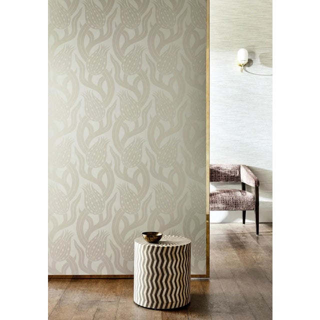 Zoffany Zoffany Persian Tulip Wallpaper in Silver For Sale - Image 4 of 5