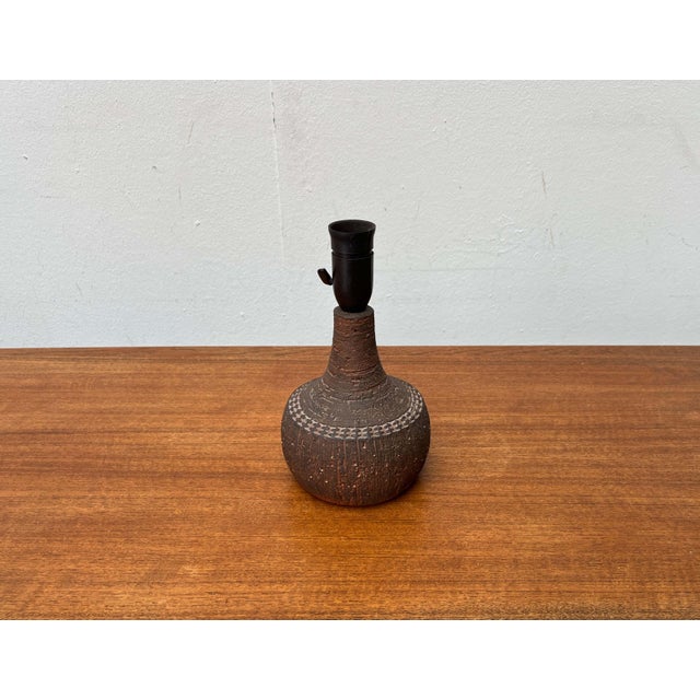 Mid-Century Modern Danish Studio Pottery Table Lamp by Jytte Trebbien and Harry Nielsen for Tusbo, Denmark, 1960s For Sale - Image 12 of 18