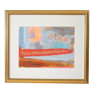1984 Abstract Mixed Media Painting by Harry Hilson