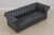 English Blue Leather Chesterfield English Style Loveseat For Sale - Image 3 of 18