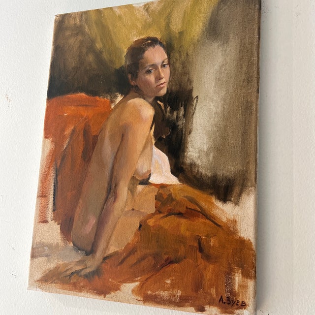 1980s Vintage Soviet-Era Portrait of a Lady “Tanya” by A. Zuyev, Made in 1981 For Sale - Image 5 of 12