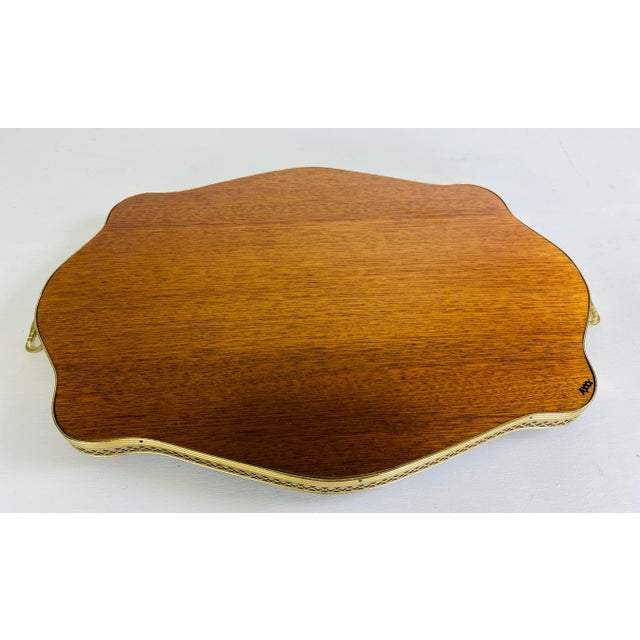 Wood Mid 20th Century Italian Florentine Style Inlaid Galley Tray For Sale - Image 7 of 9