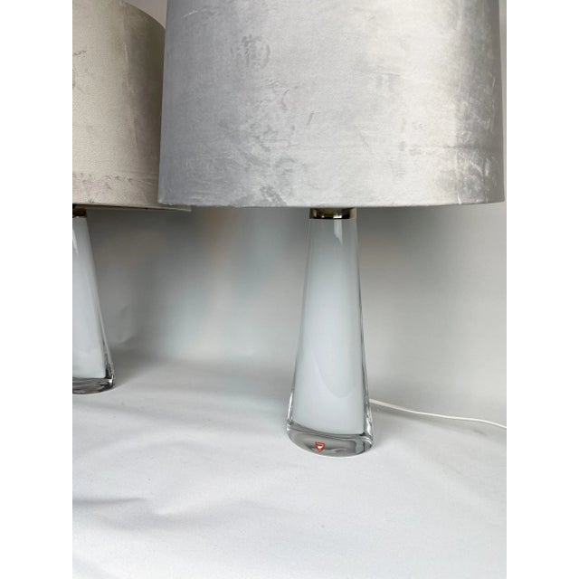 Orrefors Mid-Century Model 1566 Table Lamps by Carl Fagerlund for Orrefors, Set of 2 For Sale - Image 4 of 12
