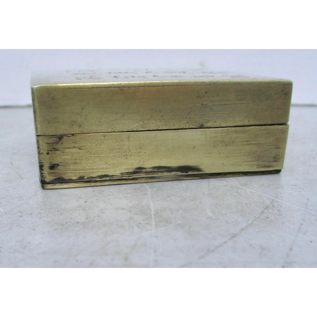 Early 20th Century Antique Chinese Brass Ink Box For Sale - Image 5 of 8