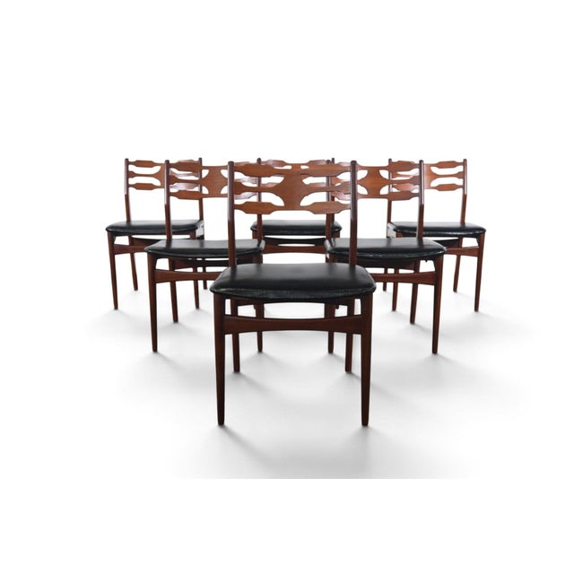 1960s Set of Six Danish Modern Dining Chairs in Teak For Sale In San Francisco - Image 6 of 13
