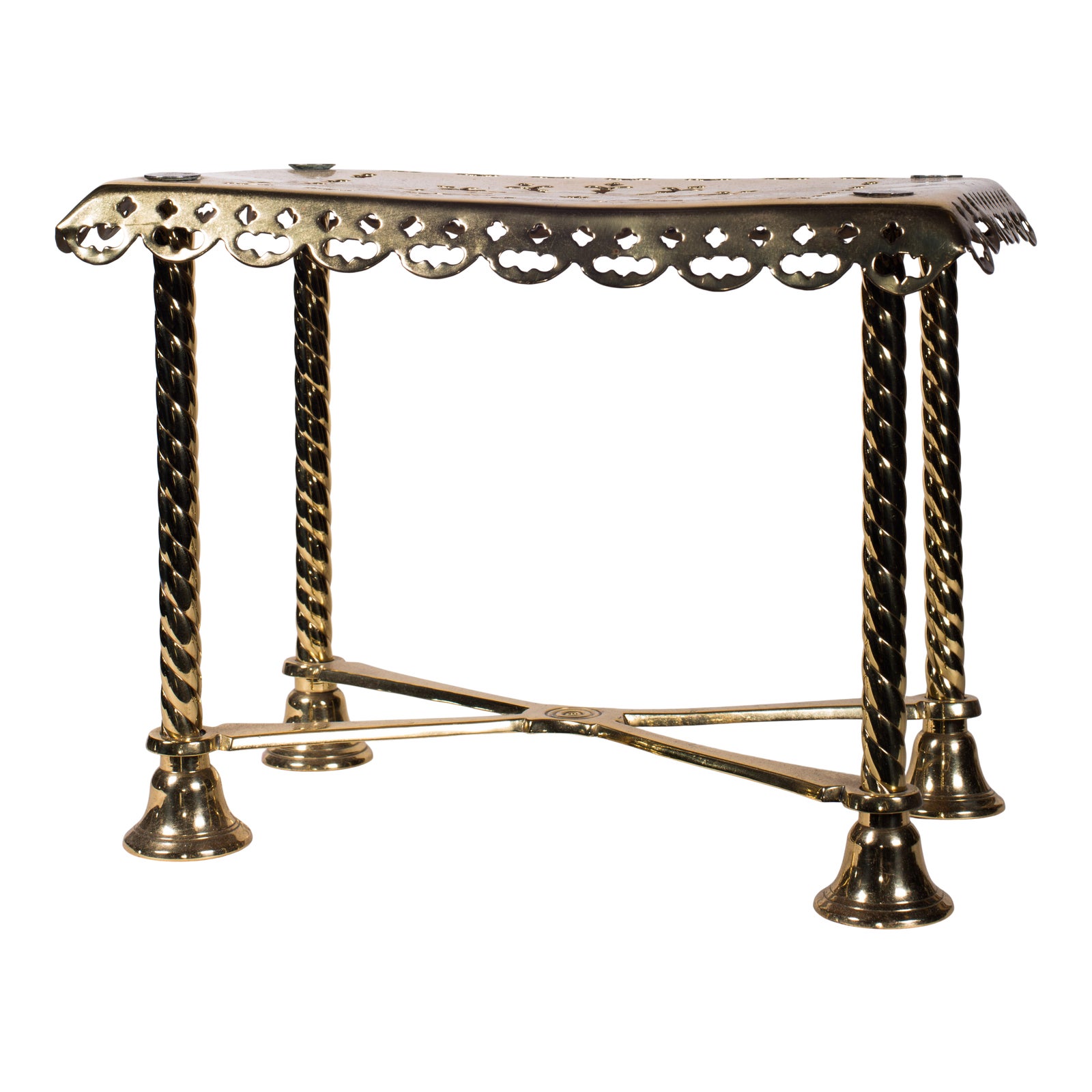 Mid 19th Century Brass Fireplace Trivet | Chairish