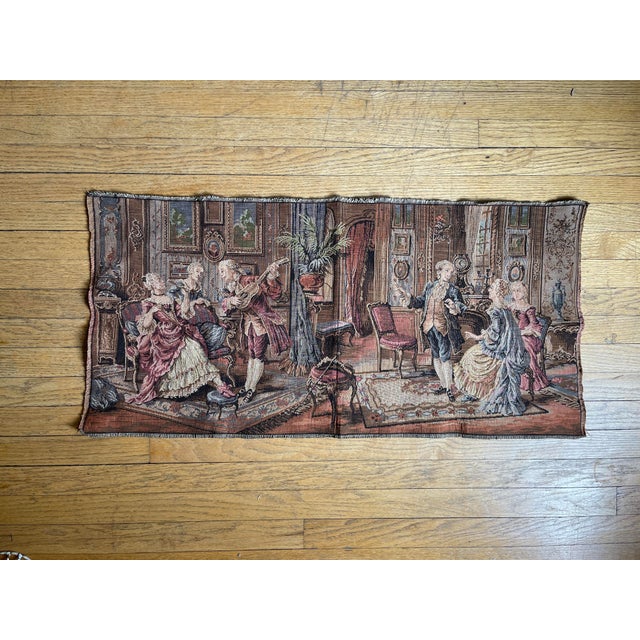 Textile Vintage French Tapestry For Sale - Image 7 of 8