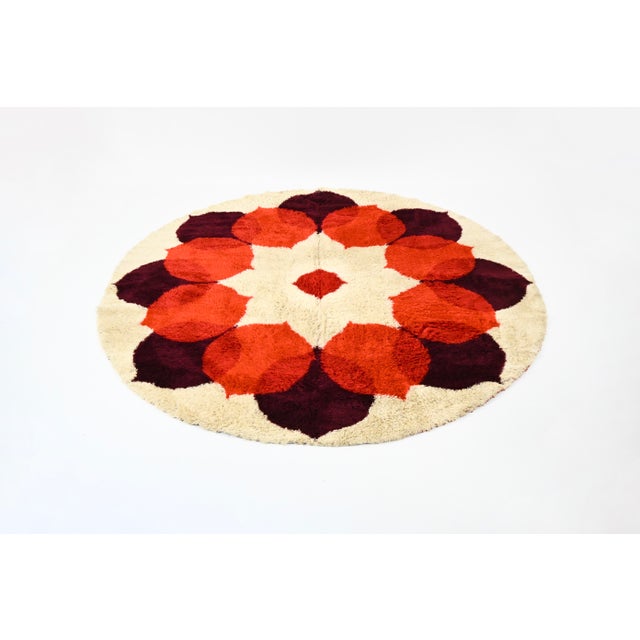 Patterned Rug from Hojer Eksport Wilton, 1970s, in Very Good conditions. Designed 1970 to 1979 This piece is attributed to...