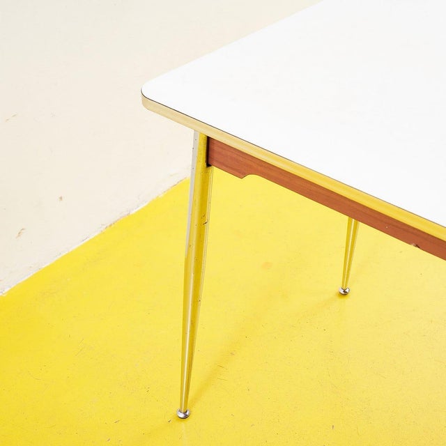 Mid-Century Modern Table with White Top For Sale - Image 9 of 10