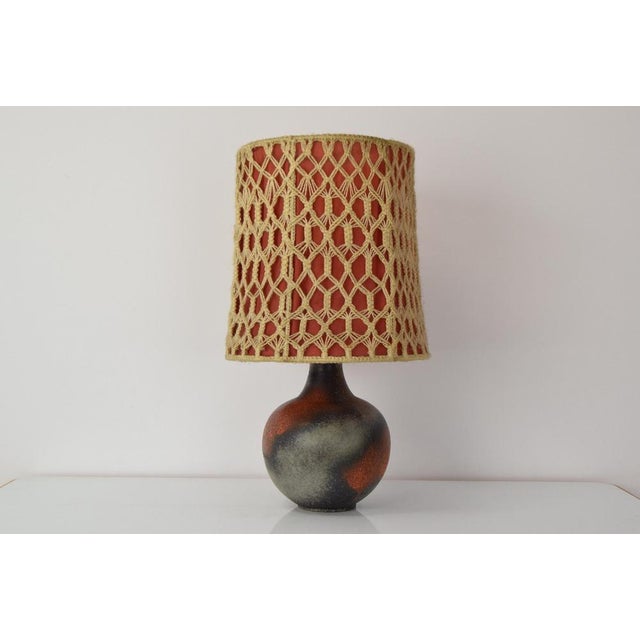 Made in Czechoslovakia Made of Fabric,Ceramic 1xE27 or E26 bulb Re-polished Original condition US adapter included. Wear...
