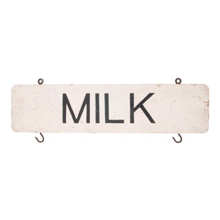 Vintage Farm Stand Milk Sign For Sale